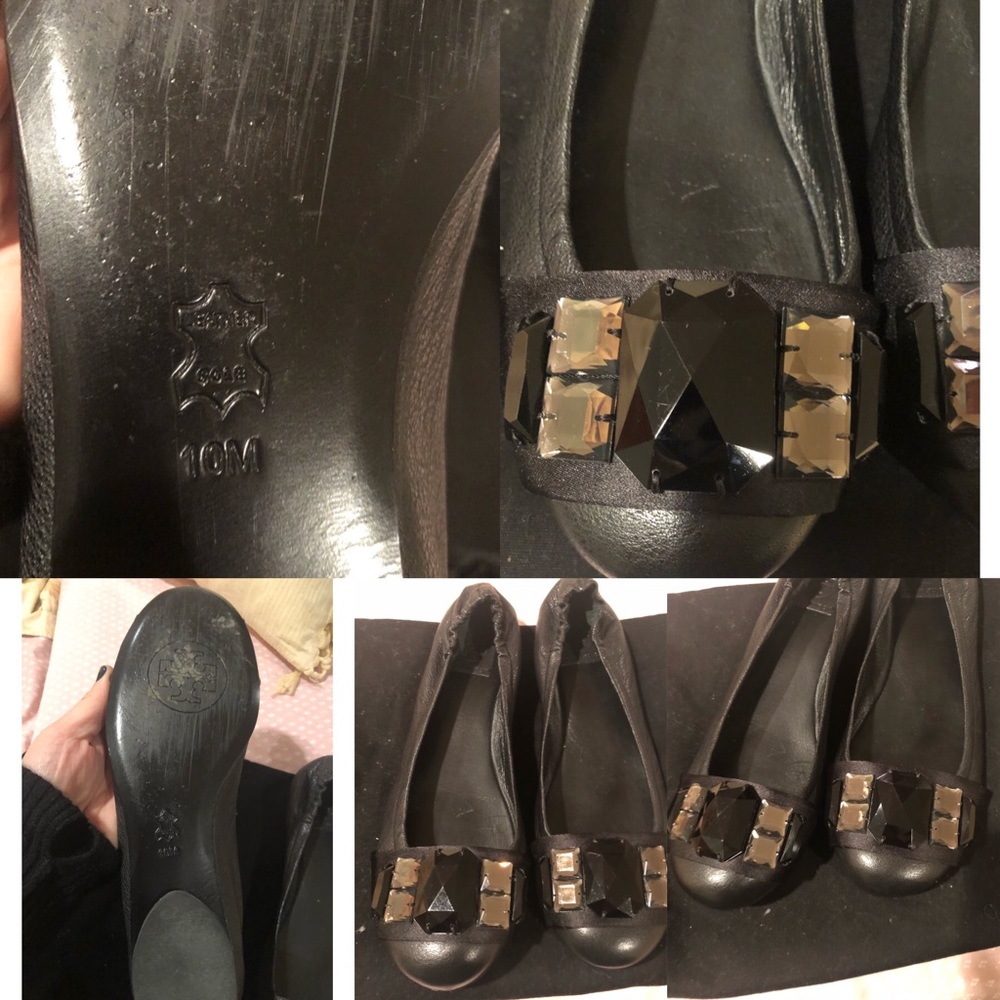 Tory Birch leather ballet flat with stones